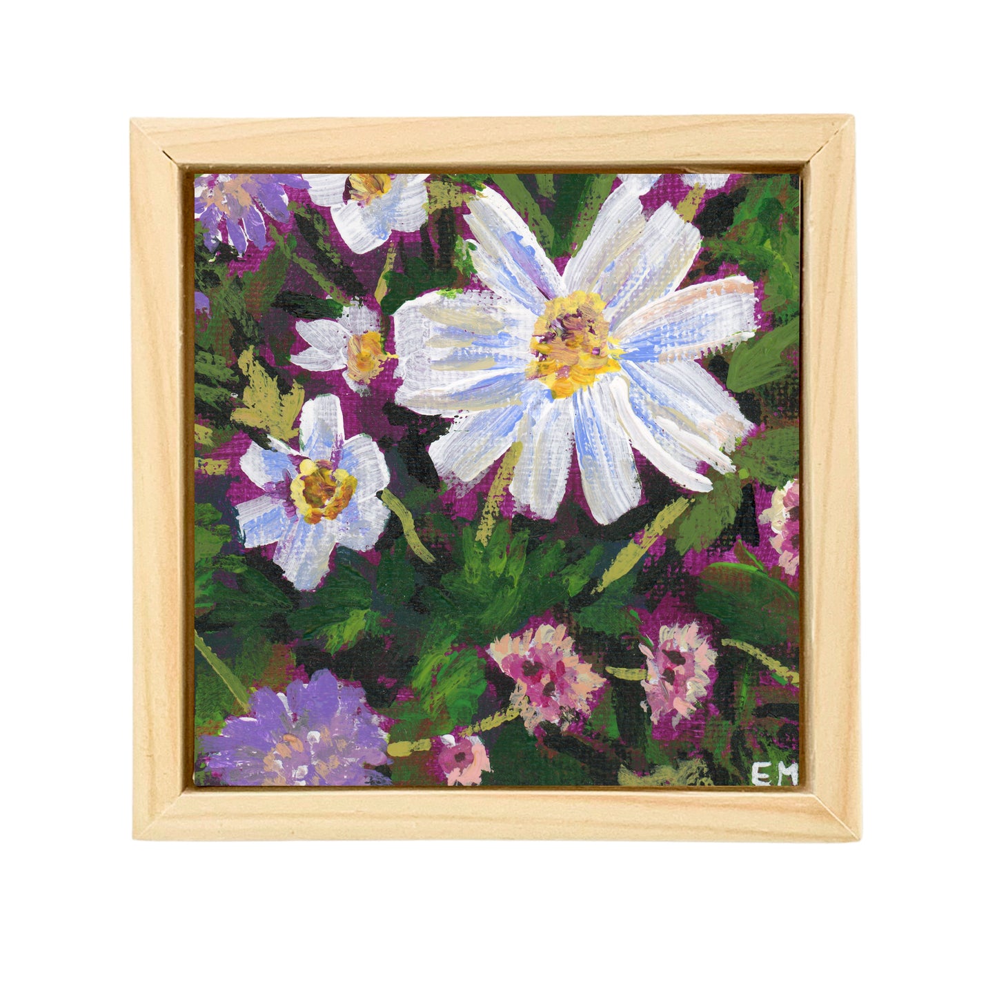 Garden Season - Tiny Painting (4" x 4")