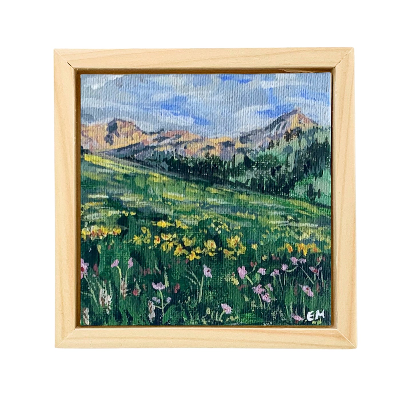 Summer in the Wasatch - Tiny Painting (4" x 4")
