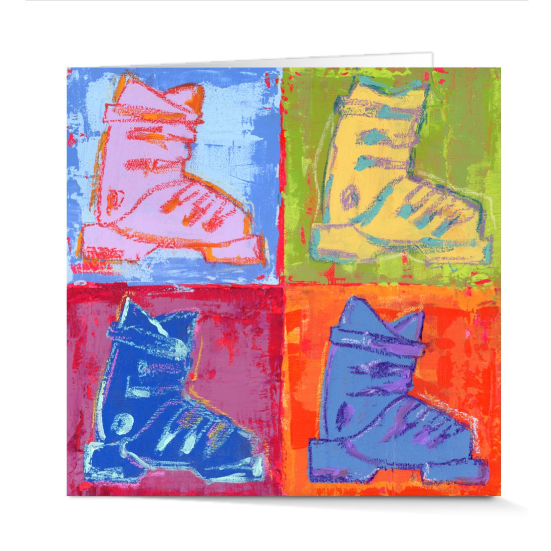 Hittin' The Slopes 1 - Greeting Card