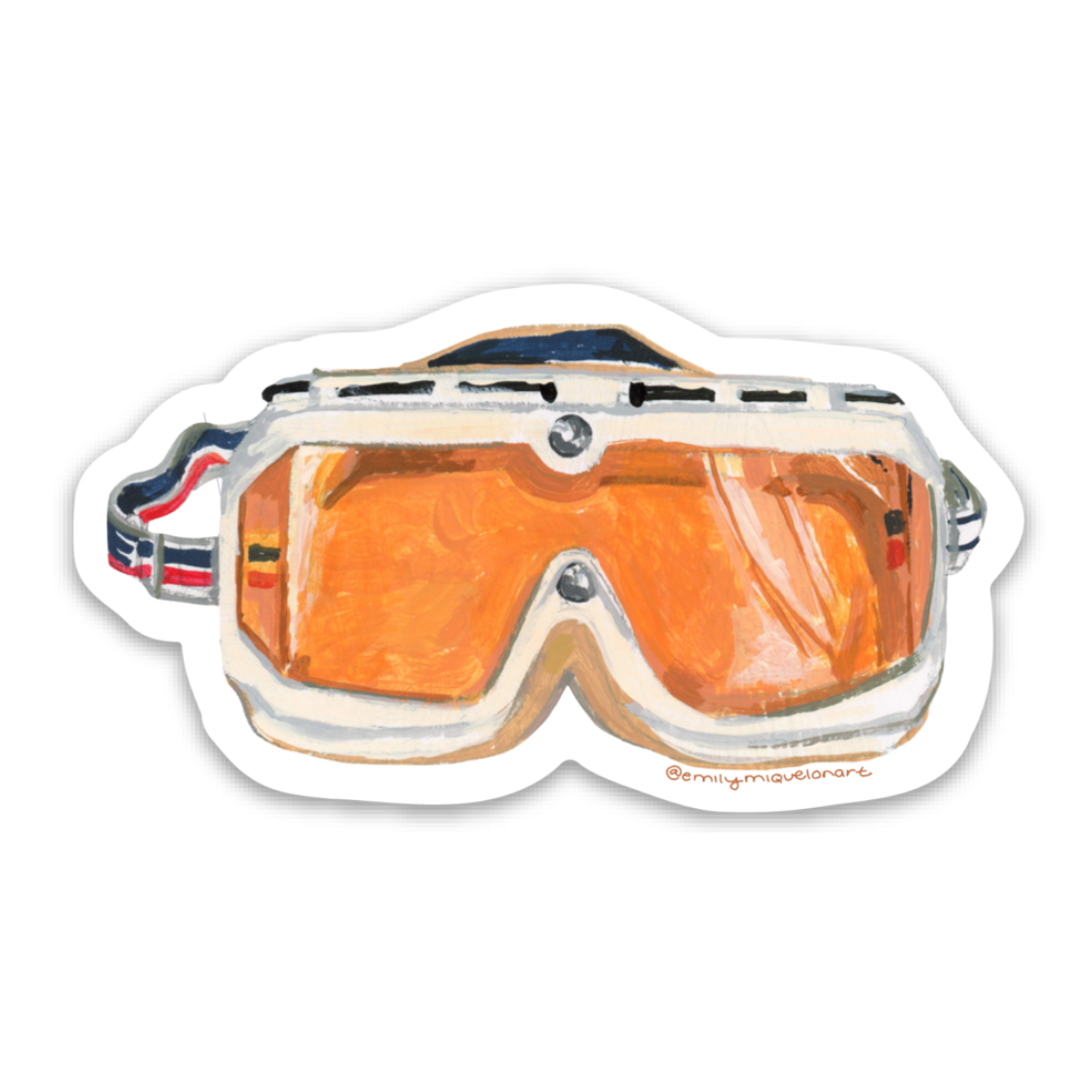 Retro Ski Goggles Sticker