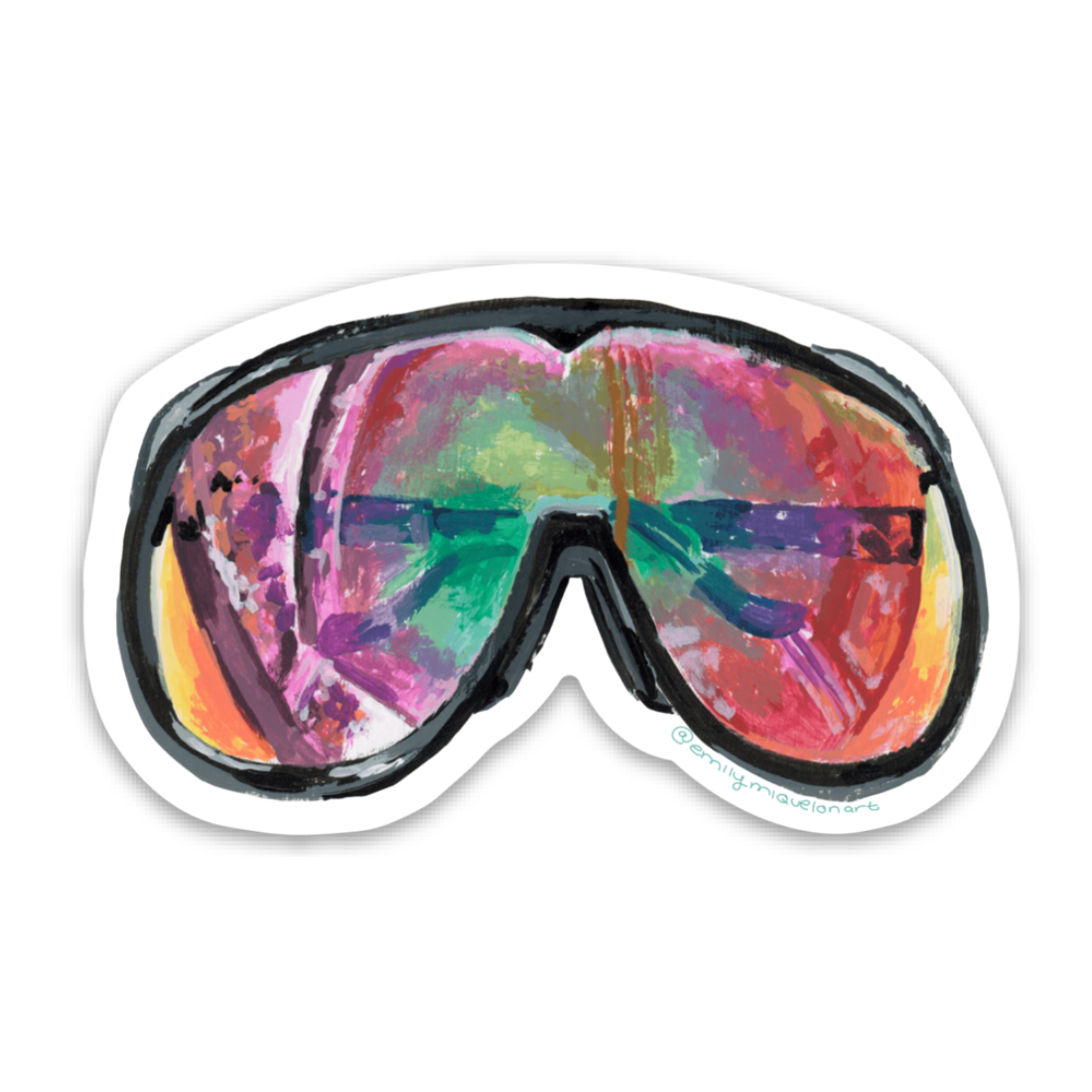 Retro Ski Sunglasses Sticker