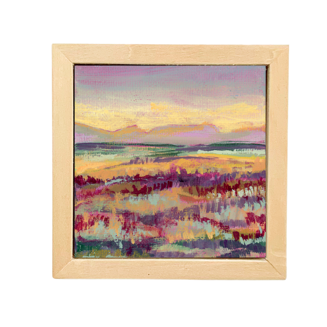 Colorful Prairie  - Tiny Painting (3" x 3")