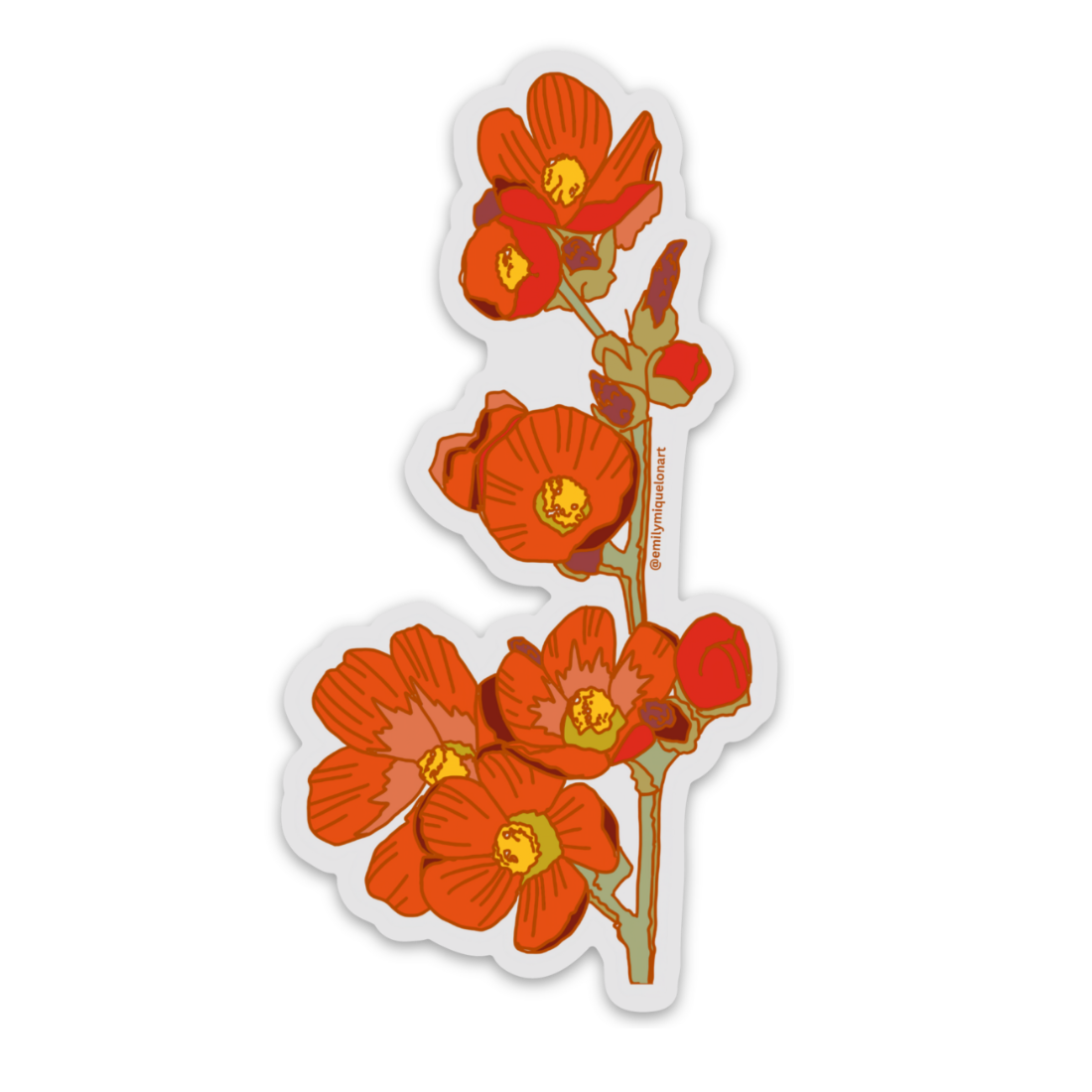 Desert Globemallow Flower Sticker