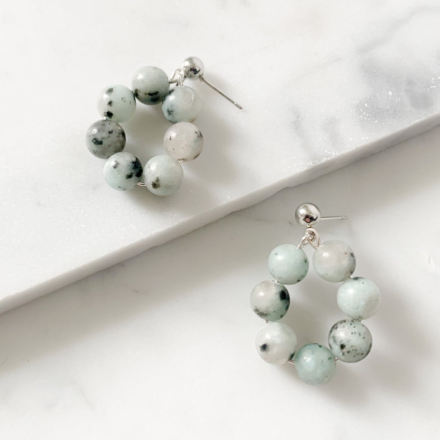 Colette Earrings -Speckled Mint