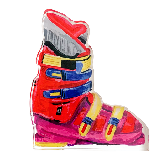 "Red Ski Boot" Acrylic