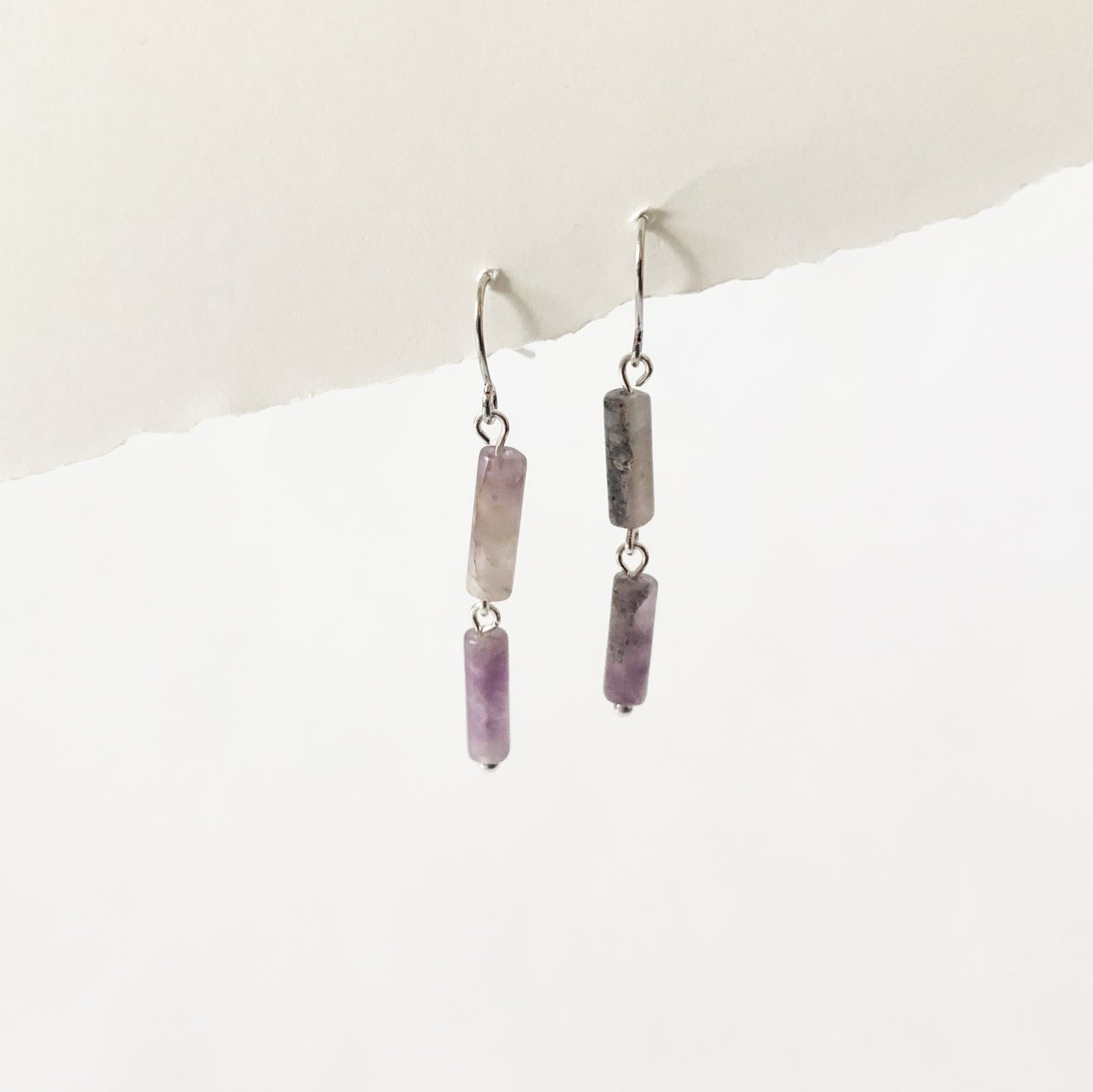 Francis Drop Earring - Purple