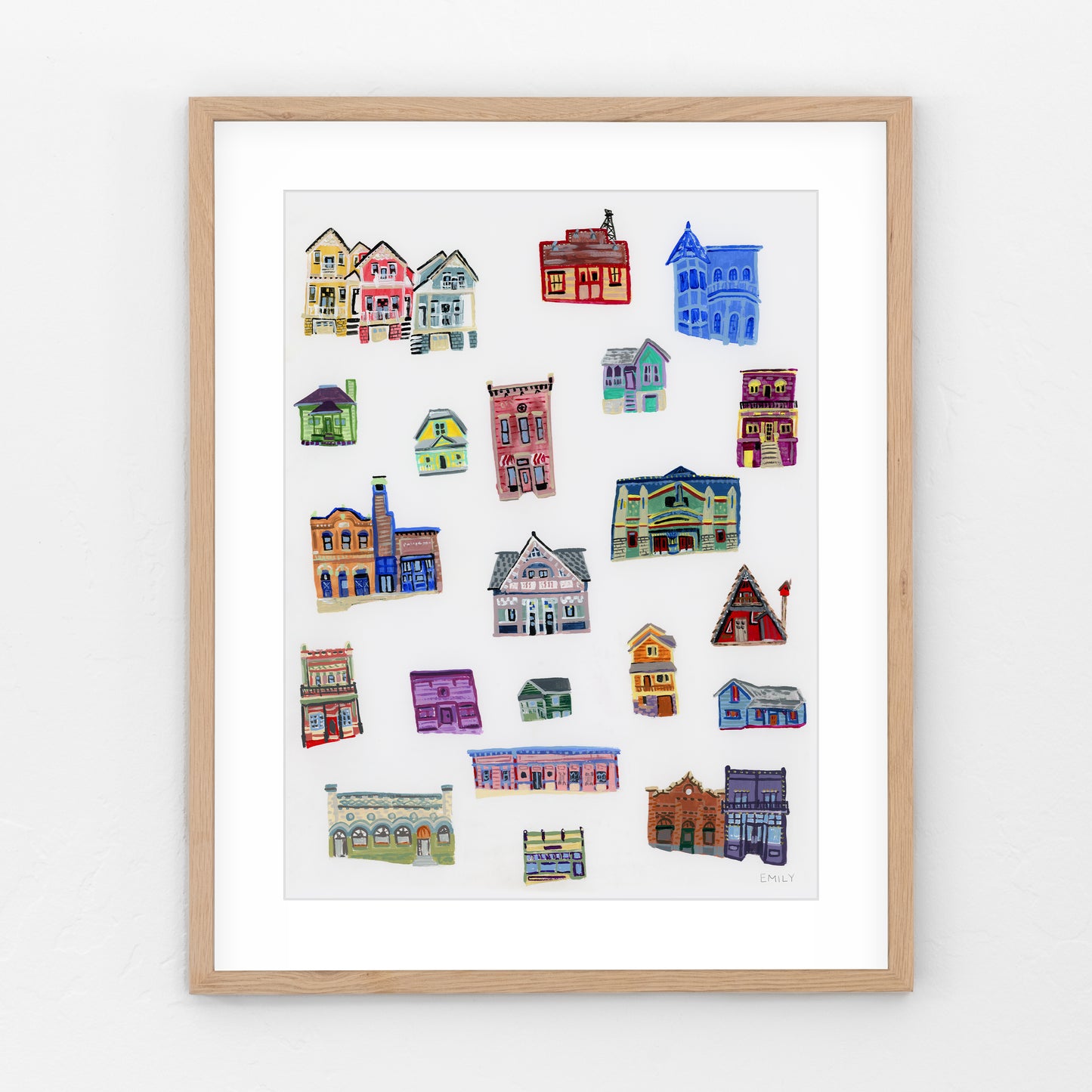 Main Street Doodles Print