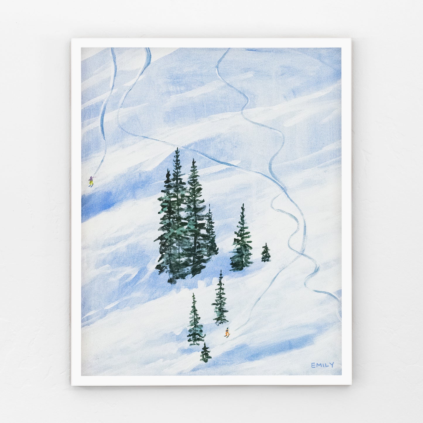 No Friends On A Powder Day Print