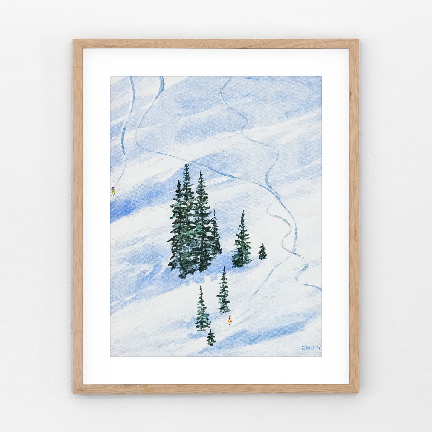 No Friends On A Powder Day Print