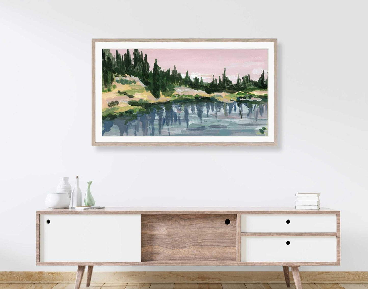 Pink Lake Frame TV