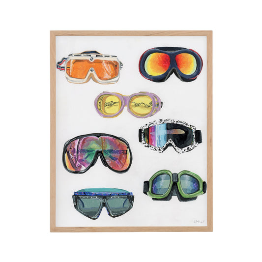 Retro Ski Goggles - 8" x 10"