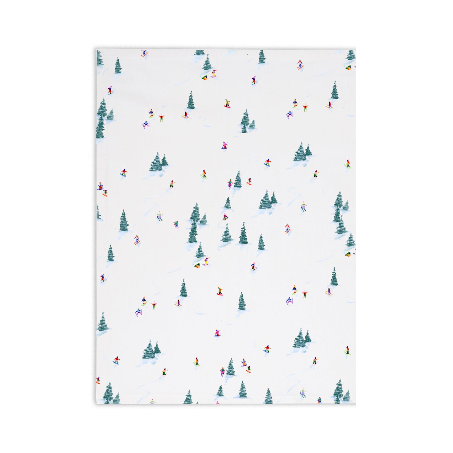 Tea Towel - Tiny Skiers In Trees