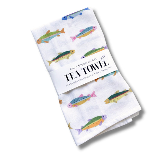 Tea Towel - Trout Party