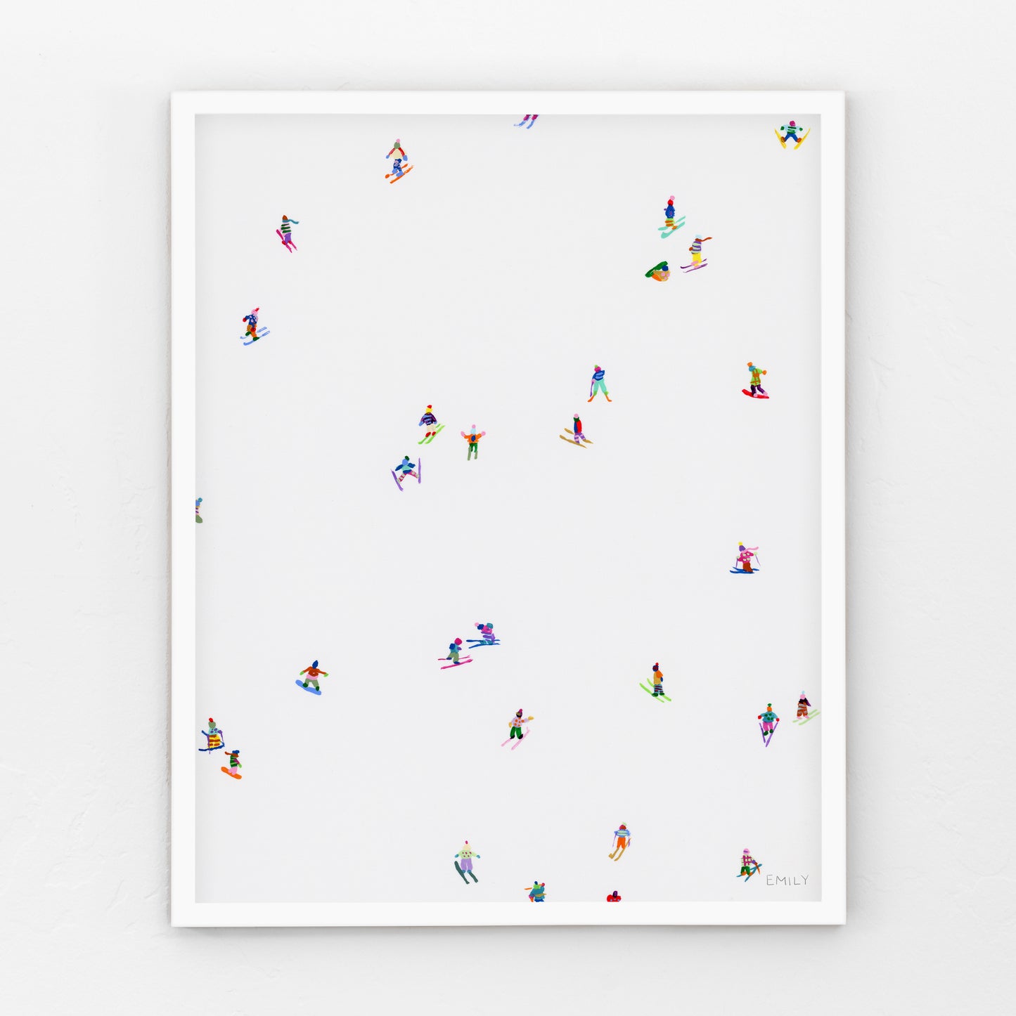 Tiny Skiers Print