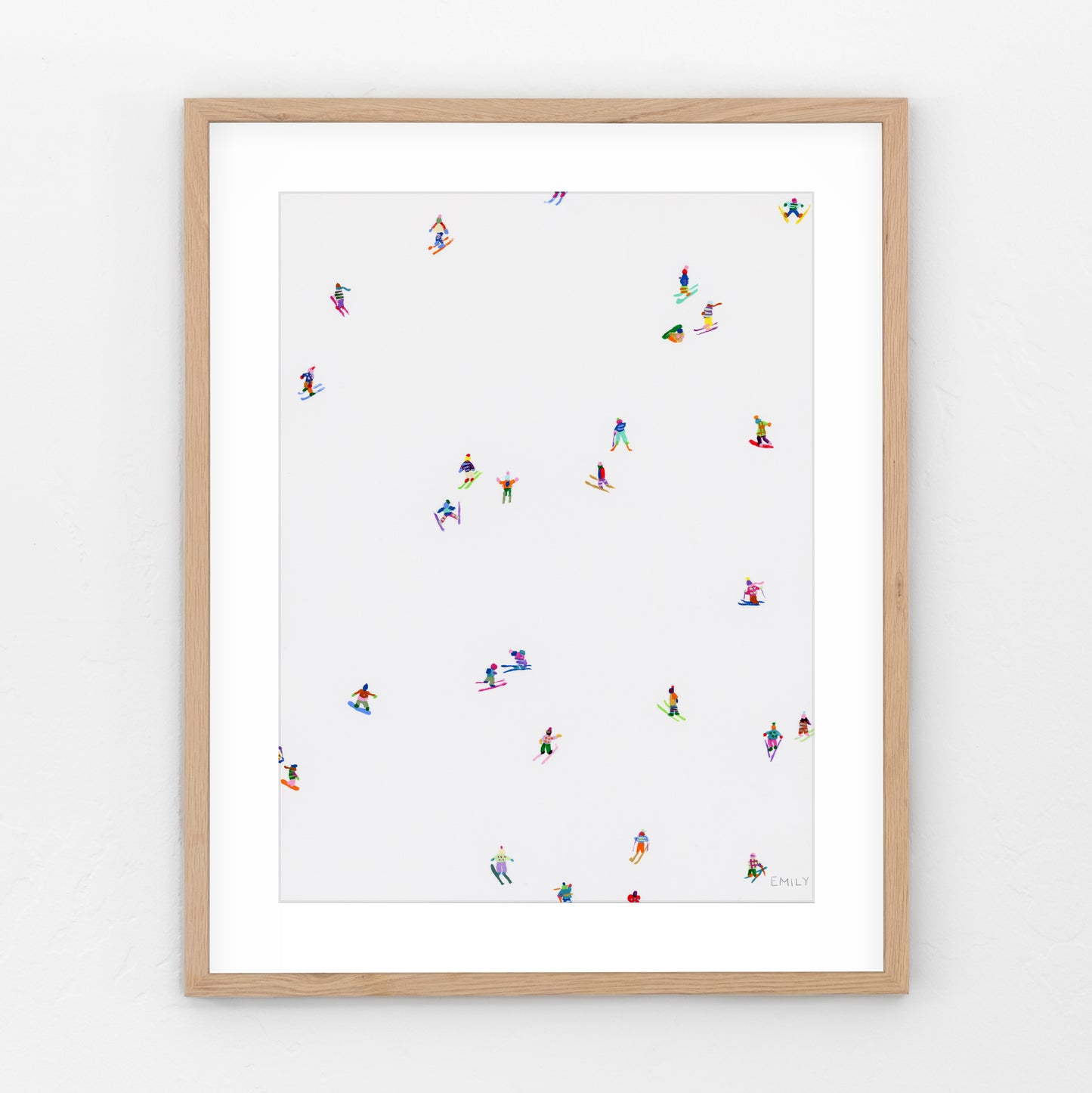 Tiny Skiers Print