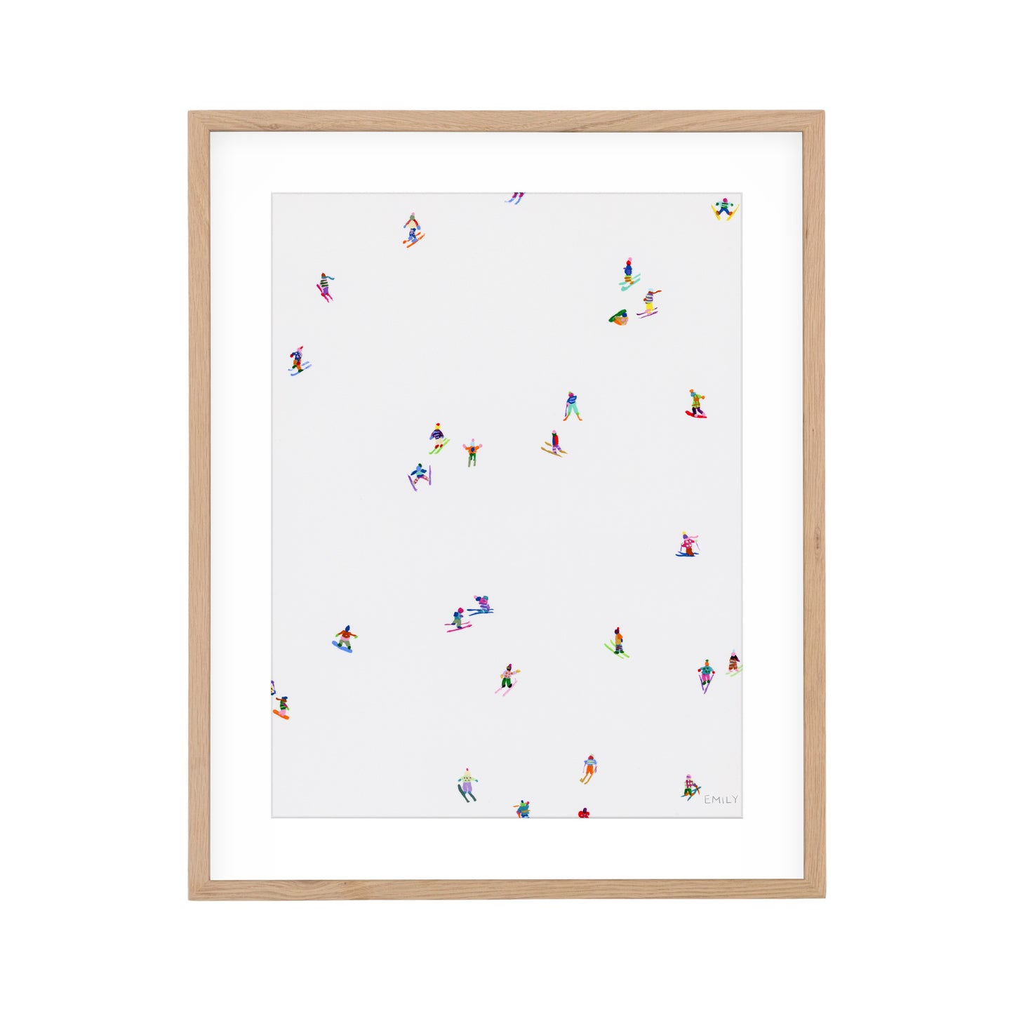 Tiny Skiers - 8" x 10"