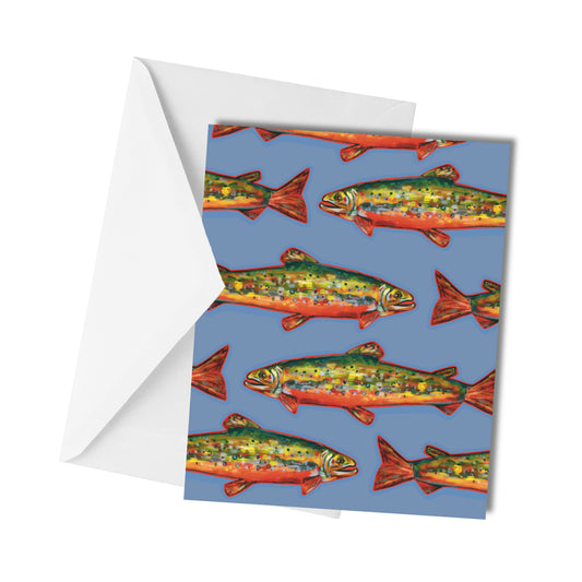 Brook Trout Repeating- Greeting Card