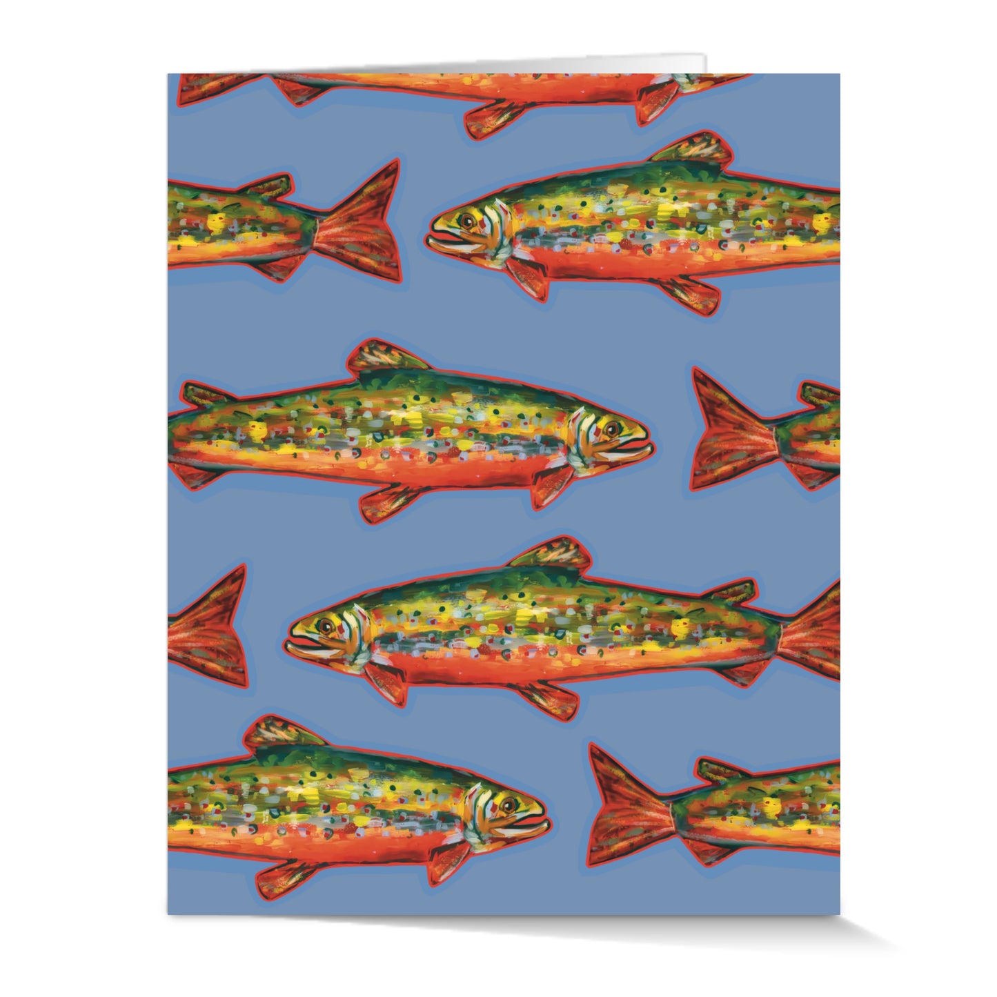 Brook Trout Repeating- Greeting Card