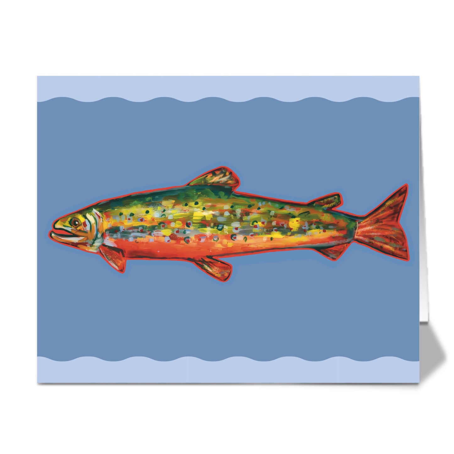 Brook Trout Squiggle- Greeting Card