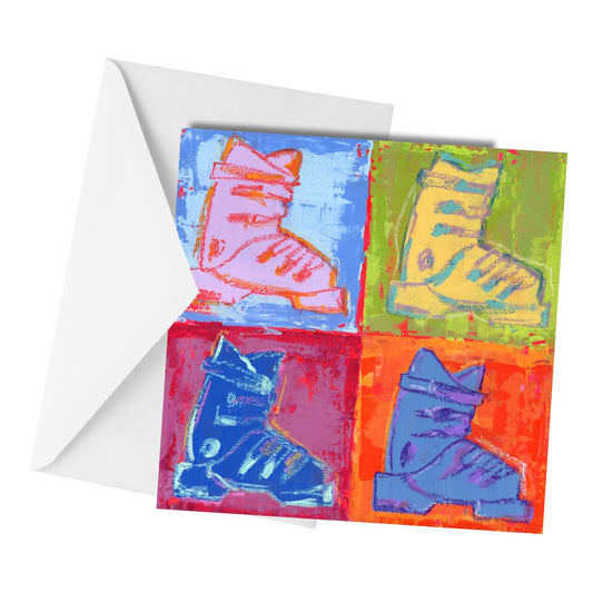 Hittin' The Slopes 1 - Greeting Card