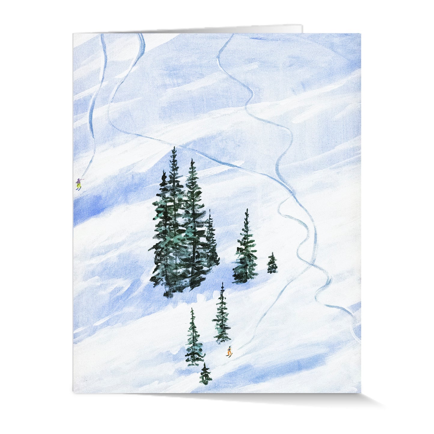 No Friends On A Powder Day- Greeting Card