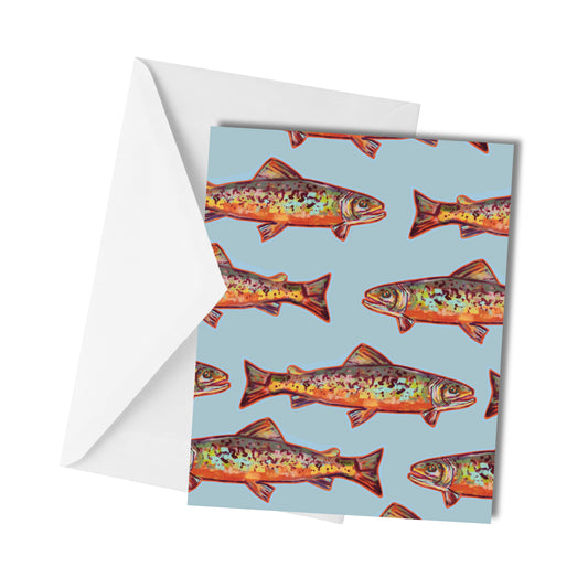 Tiger Trout Repeat- Greeting Card