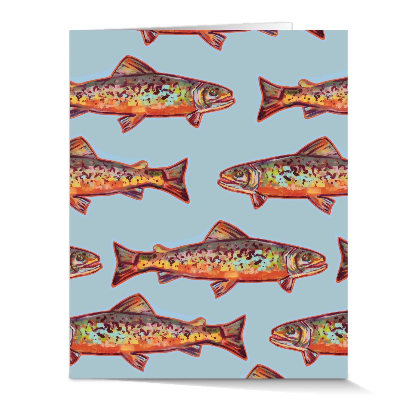 Tiger Trout Repeat- Greeting Card